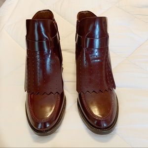 Tory Burch maroon boots